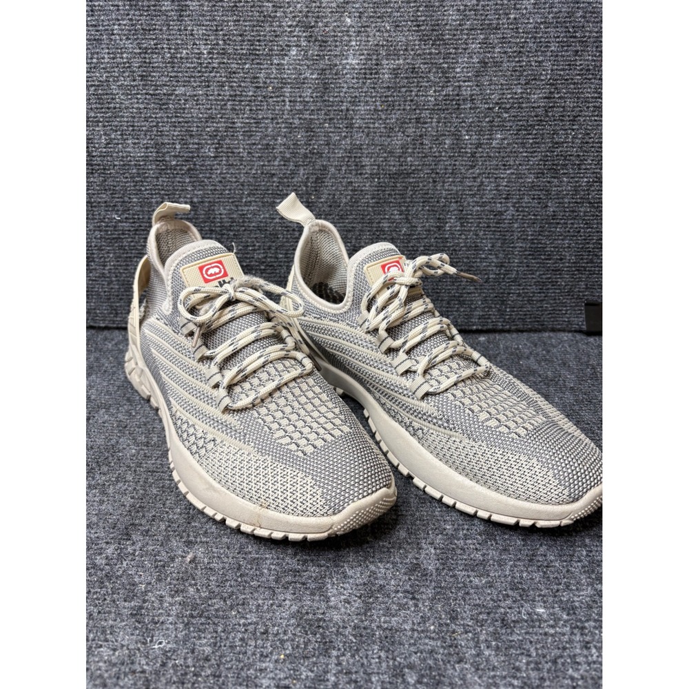 Ecko Unltd Mens Victor-16M Knit Sneakers Tan Grey Athletic Shoes Size 10.5